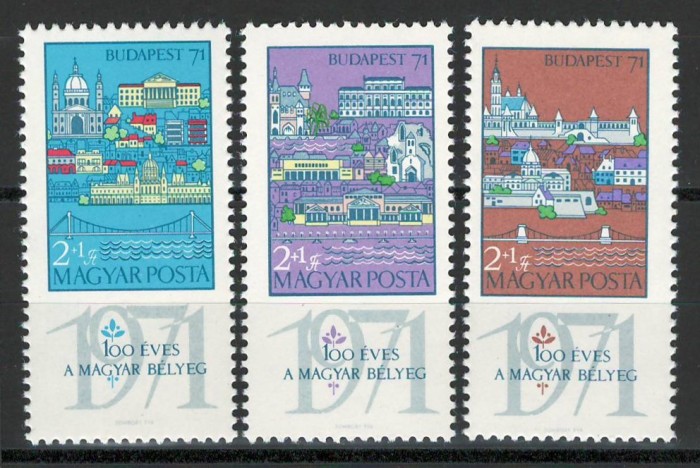 Ungaria 1970 Mi 2572/74 MNH - Expozitia de timbre BUDAPEST 71 (II)