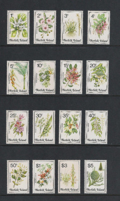 Norfolk Island 1984 - Plante, flora, serie neuzata foto