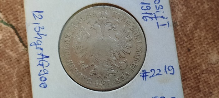 AUSTRIA 1 FLORIN 1859 B