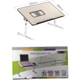 Masa Laptop Pliabila Multifunctionala, Reglabila, cu Cooler, MDF, Aluminiu, 52x30cm, Port USB