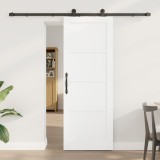 Ușă glisantă vidaXL cu set de accesorii &#039;ORKDAL&#039;Alb Lemn masiv Pin, Ușă de interior vidaXL &#039;ORKDAL&#039;Alb 73.5x198.5x4 cm Lemn masiv Pin