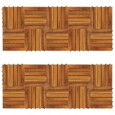 Set dale din lemn de salcam cu model vertical 30 x 30 cm, 20 buc. GartenMobel Dekor