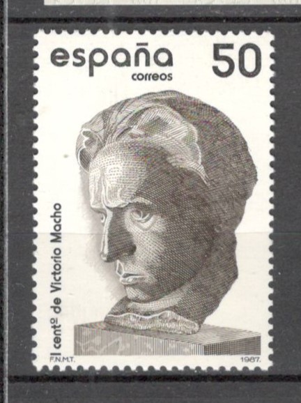 Spania.1987 100 ani nastere V.Macho-Sculptura SS.260