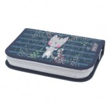 Penar echipat 34 piese, 2 clape, dimensiune 13.5 x 19.5 x 3.5 cm, motiv Chill Cat