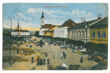 1909 - SIGHET, Maramures, Market, Romania - old postcard - used - 1912, Circulata, Printata
