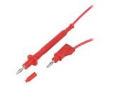 Cablu de măsurare 60VDC 30VAC 20A 4mm 1m roşu