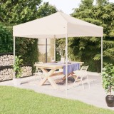 VidaXL Cort pliabil pentru petrecere, crem, 2x2 m