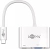 Adaptor multiport USB Type C la USB Type C +VGA alb Goobay