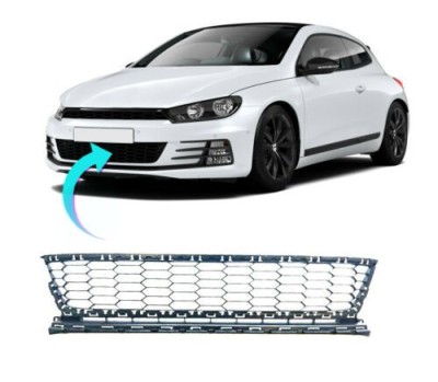 Grila bara de protectie Vw Scirocco (1k8), 2014-, Fata, Central, Aftermarket foto