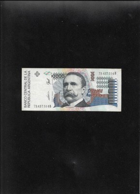 Rar! Argentina 10000 10 000 australes 1990 seria73437514 foto