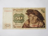 Rară! Republica Federală Germania/R.F.G. 50 Mark 1960,bancnota din imagini la cel mai mic preț de pe site,mai ieftină cu 150 Lei!
