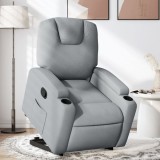 Gossi fotoliu rabatabil cu ridicare, gri deschis, material textil