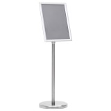 Gossi suport de afis a4 cu picior, argintiu, aliaj de aluminiu