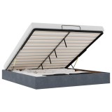 Cumpara ieftin Cadru de pat otoman fara saltea Gri inchis 160x200 cm catifea