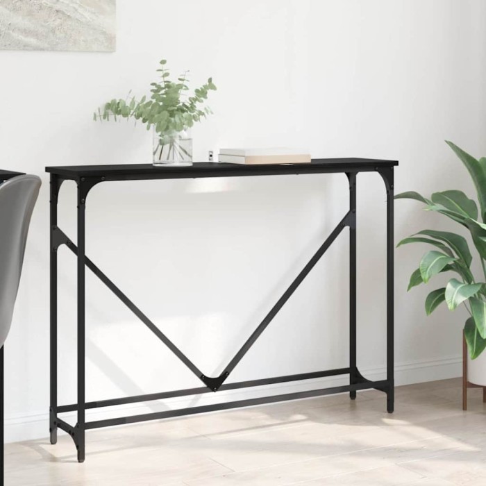 vidaXL Masă de consolă Stejar negru 102 x 22.5 x 75 cm Lemn compozit 882222