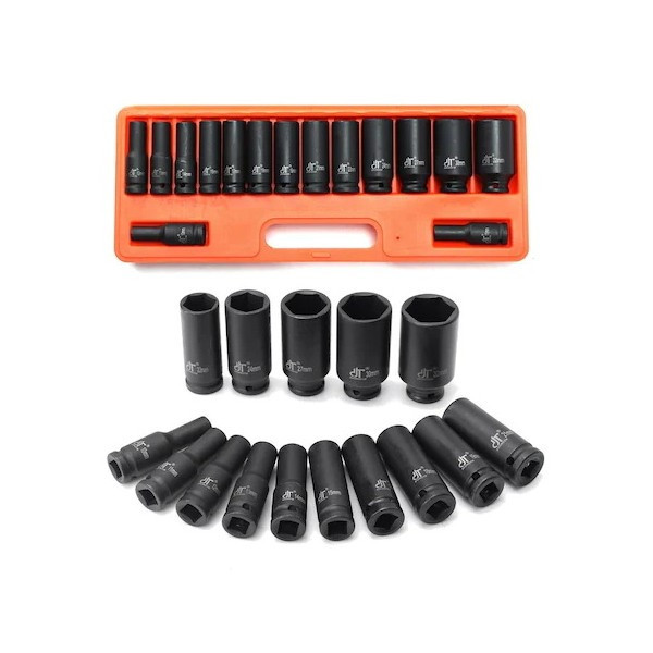 Set chei tubulare lungi 10-32 mm, 15 buc, 1 2