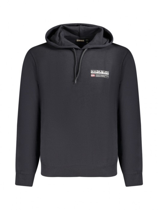 Hanorac barbati, cu mini imprimeu cu logo, Regular fit, Negru, S