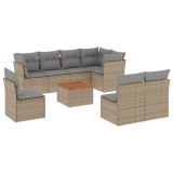 Cumpara ieftin Patio Sofa Set 8-Locuri Amestec de bej si gri deschis