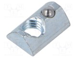 Piuliță &icirc;n T pentru profile 8mm M5 oțel zinc FATH