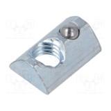 Piuliță &icirc;n T pentru profile 8mm M5 oțel zinc FATH