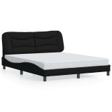 Cumpara ieftin Cadru de pat fara saltea, Hvar, negru, 160x200 cm, textil