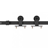 Cumpara ieftin Set feronerie pentru usi glisante SKIEN, negru, 200 cm, otel