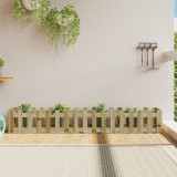 VidaXL Pat &icirc;nălțat grădină design gard 200x30x30 cm lemn impregnat pin