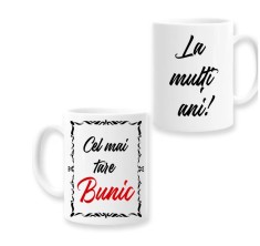 Cana alba personalizata &quot;Cel mai tare Bunic&quot;, INOVATIX&reg;. 330ml