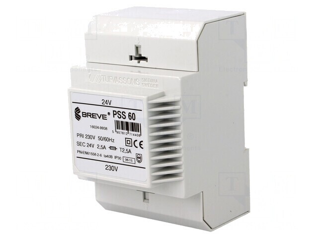 Transformator 60VA 230V AC 24V