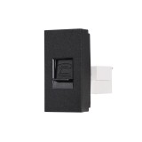 Priza telefon modulara 1M Luxion, negru, standard italian