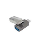 Adaptor OTG USB Type C tata - USB Type A mama metal argintiu 3A