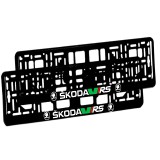 Set 2 suporti numar inmatriculare personalizat- Skoda VRS
