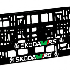 Set 2 suporti numar inmatriculare personalizat- Skoda VRS