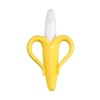 Jucărie de dentiție pentru bebeluși &ndash; Banană cu m&acirc;nere, din silicon non-toxic, fără BPA