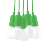 Lampă Suspendată Diego Verde Pvc 5 Becuri Neregulat Modernă De Interior