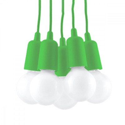 Lampă Suspendată Diego Verde Pvc 5 Becuri Neregulat Modernă De Interior foto