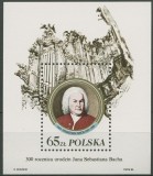 Polonia, muzica, J. S. Bach, blocul cu mentiune 300 ani de la nastere, 1985, MNH, Nestampilat