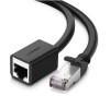 PATCH CORD F/UTP prelungitor Ugreen Cat6, &quot;NW112&quot;, fire din cupru, RJ-45 (T) la RJ-45 (M), viteza maxima 1 Gbps, 2m, negru &quot;11281&quot; (timbru verde 0.08