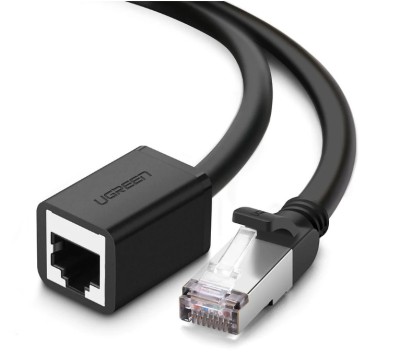 PATCH CORD F/UTP prelungitor Ugreen Cat6, &amp;quot;NW112&amp;quot;, fire din cupru, RJ-45 (T) la RJ-45 (M), viteza maxima 1 Gbps, 2m, negru &amp;quot;11281&amp;quot; (timbru verde 0.08 foto