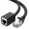 PATCH CORD F/UTP prelungitor Ugreen Cat6, &quot;NW112&quot;, fire din cupru, RJ-45 (T) la RJ-45 (M), viteza maxima 1 Gbps, 3m, negru &quot;11282&quot; (timbru verde 0.08