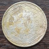 (A684) MONEDA DIN ARGINT FRANTA - 10 EURO 2012, PROVINCIA AQUITAINE, 10 GRAME, Europa