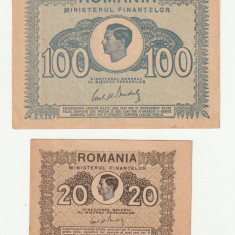 Romania, Set 100 lei 1945 _aUNC_UNC + 20 lei 1945_aUNC_UNC *cod 4