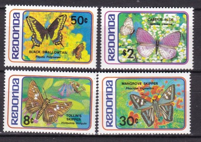 Redonda 1982 fauna fluturi MNH foto