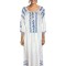 Rochie dama S25 alb/albastru , marimea S