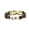 Inel argint 925 infinit placat cu aur galben si minizirconii m 53
