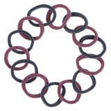 Set Elastice Păr Frotte, 14 Bucăți, Culoare Antracit și Maro, Oem
