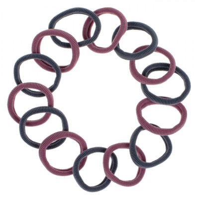 Set Elastice Păr Frotte, 14 Bucăți, Culoare Antracit și Maro foto