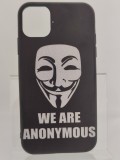 Husa Matte TPU (Anonymous) Iphone 11., Negru