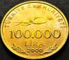 Moneda aniversara 100000 LIRE - TURCIA, anul 2000 *cod 1761 B = A.UNC+, Europa