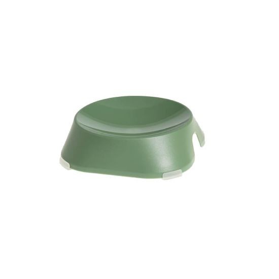 Castron, bol, plat, pentru caine, pisica, suporti antiderapanti, PET reciclat, verde, 13x13x3.6 cm GartenVIP DiyLine